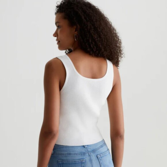 NEW AG Jeans - Yuri Fitted Tank - White - Size M - Picture 2 of 6